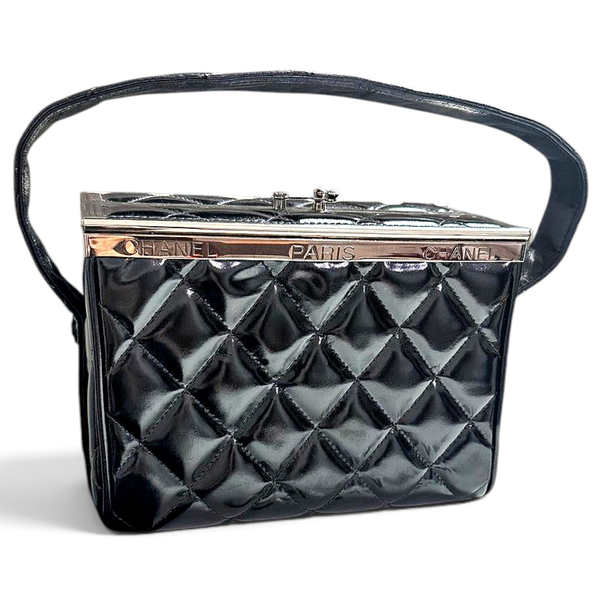 Patent leather handbag