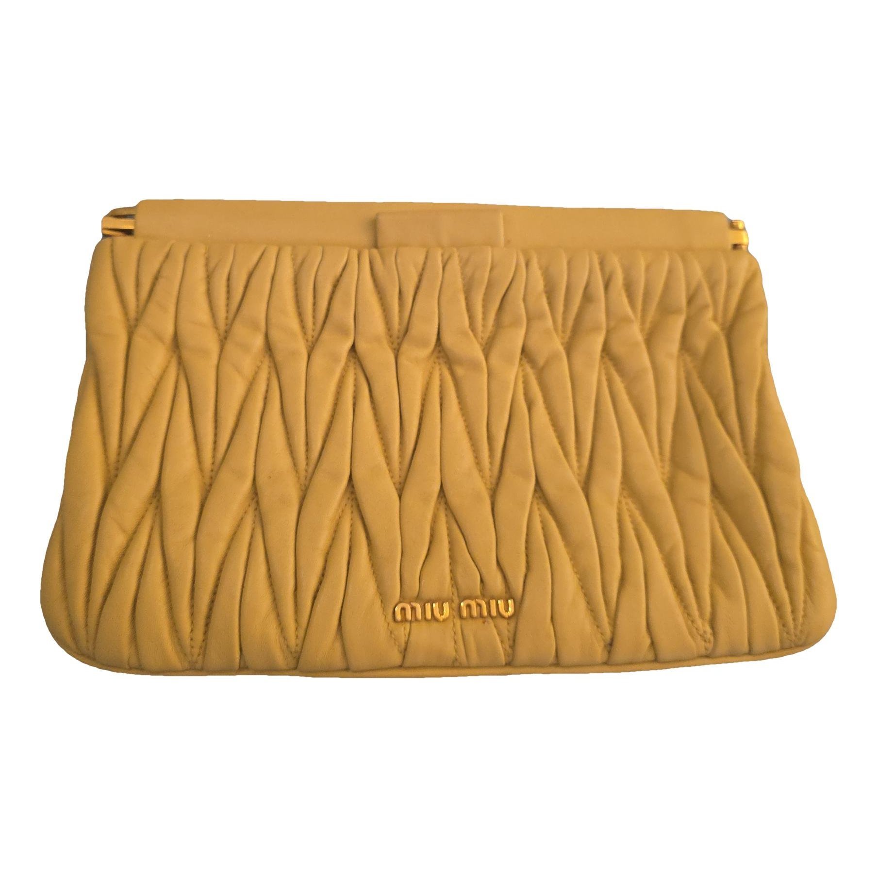 Leather clutch bag