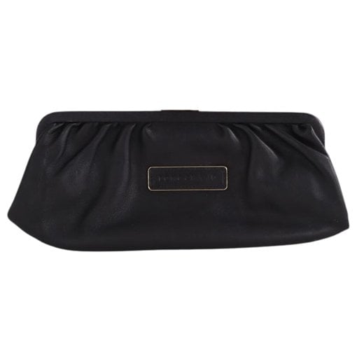 Leather clutch bag