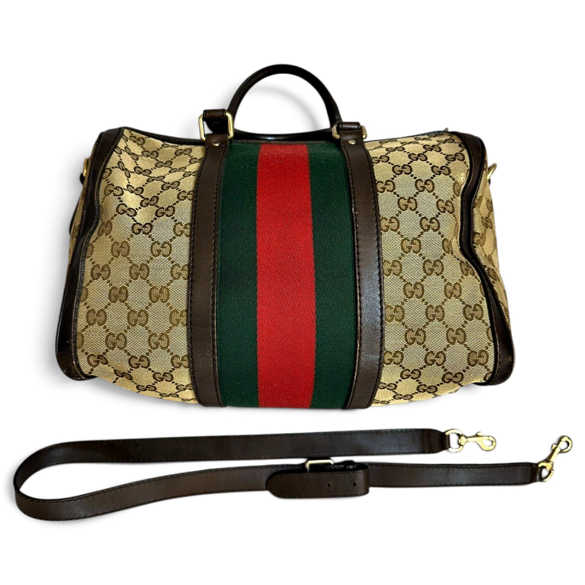 Ophidia Boston leather bowling bag