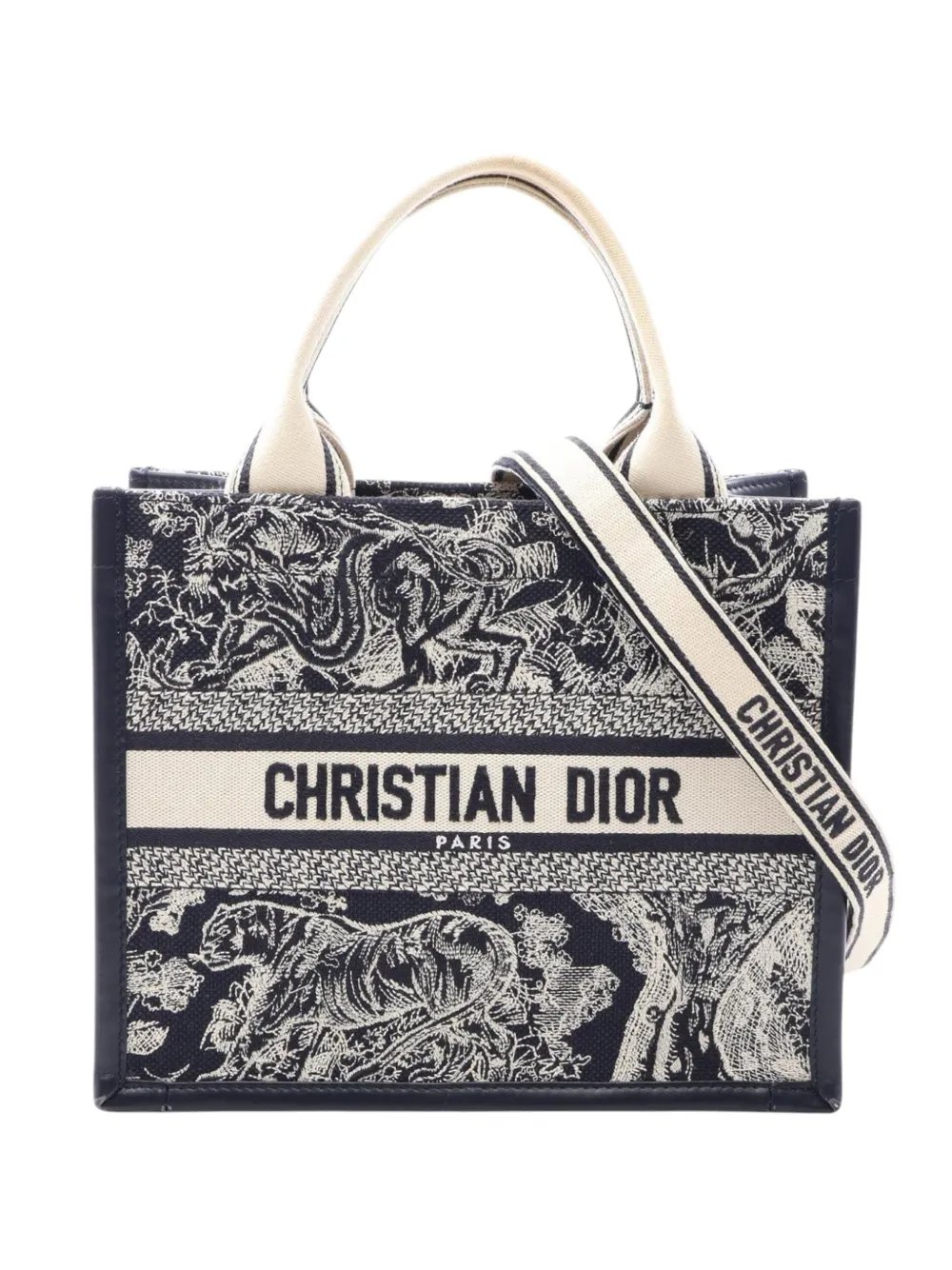 2018-2022 Small Canvas Embroidered Reverse Dioriviera Toile De Jouy Book tote bag