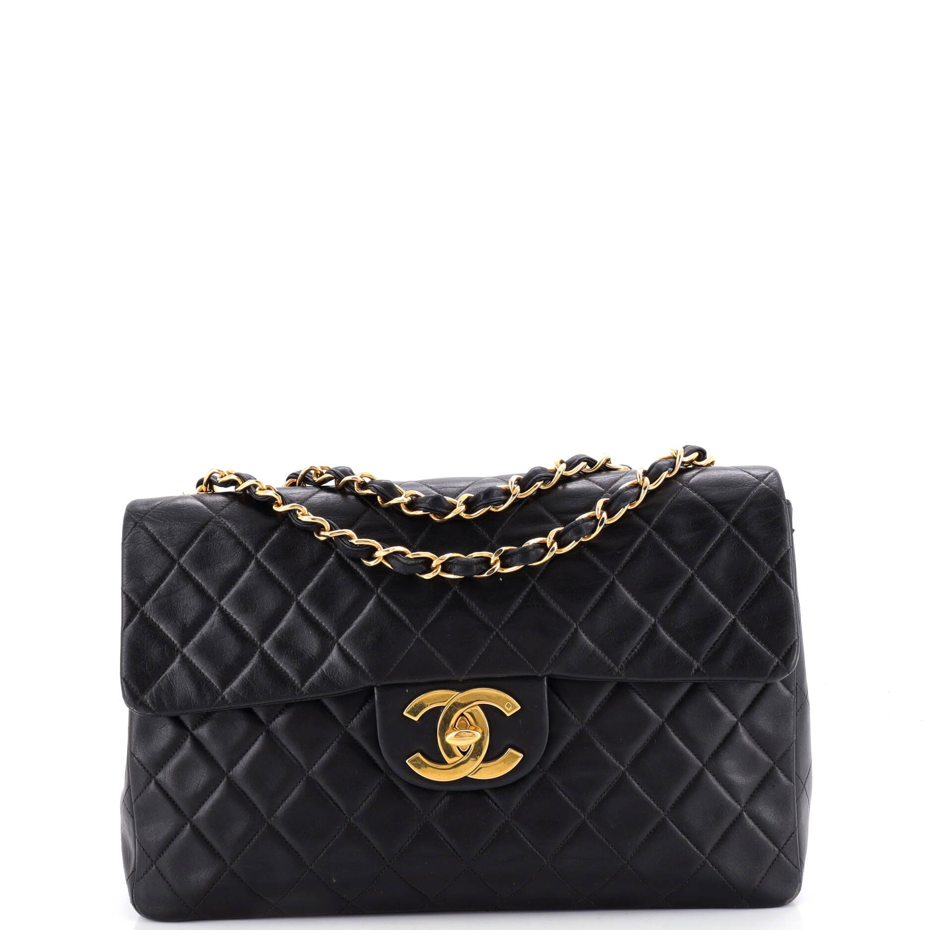 Vintage Classic Single Flap Bag Quilted Lambskin Maxi