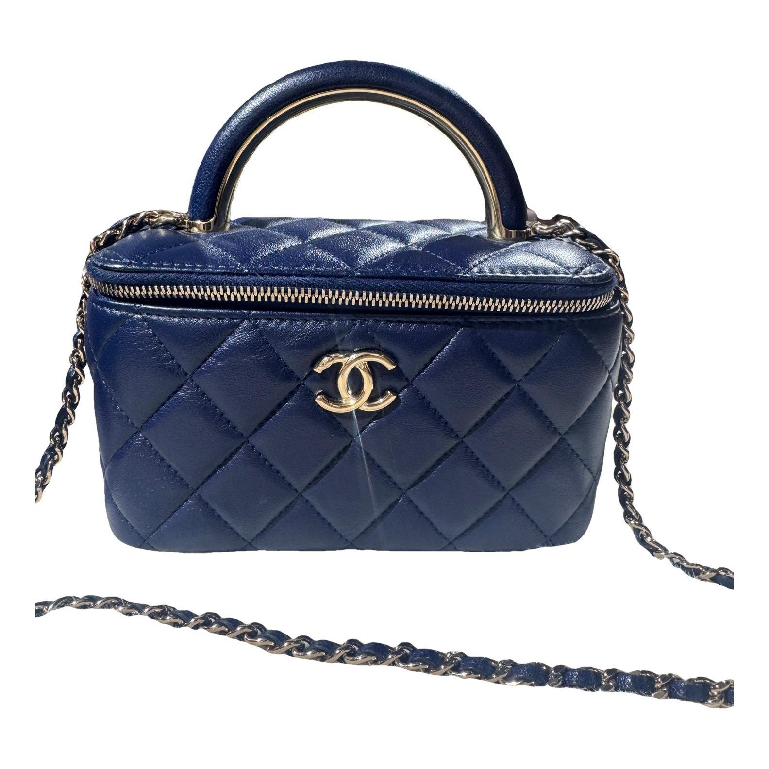 Vanity leather handbag