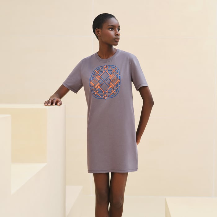 Gris Pierre "Mors a Jouets" T-shirt Dress
