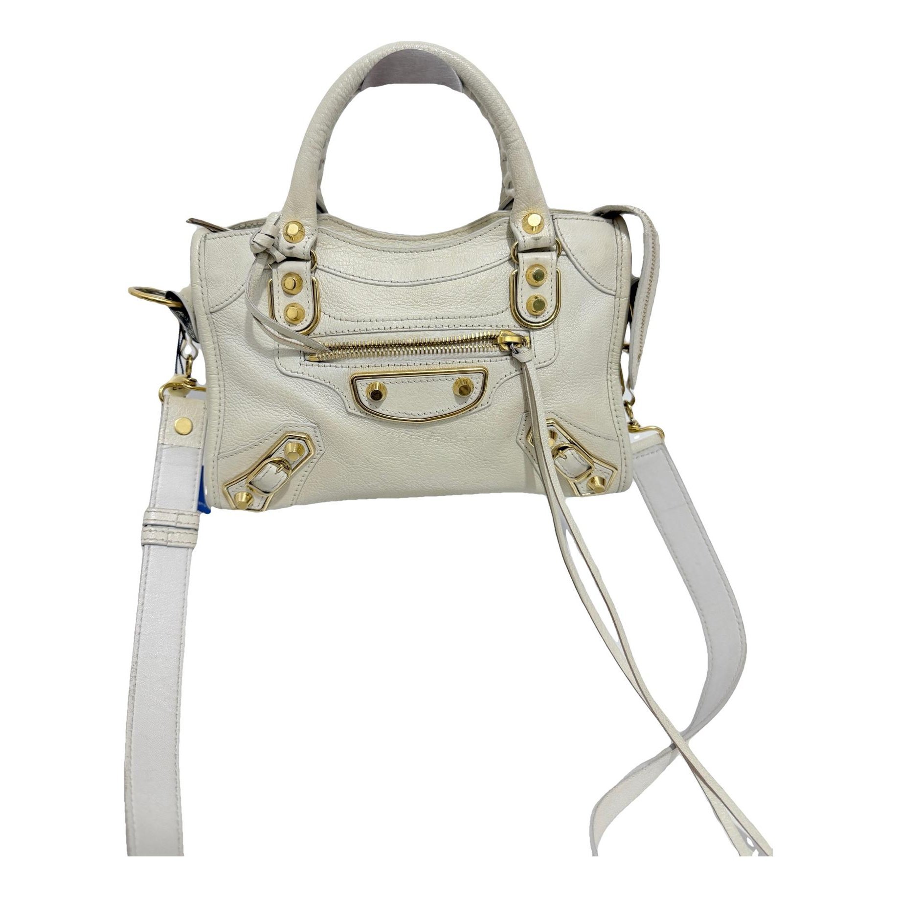 City leather handbag