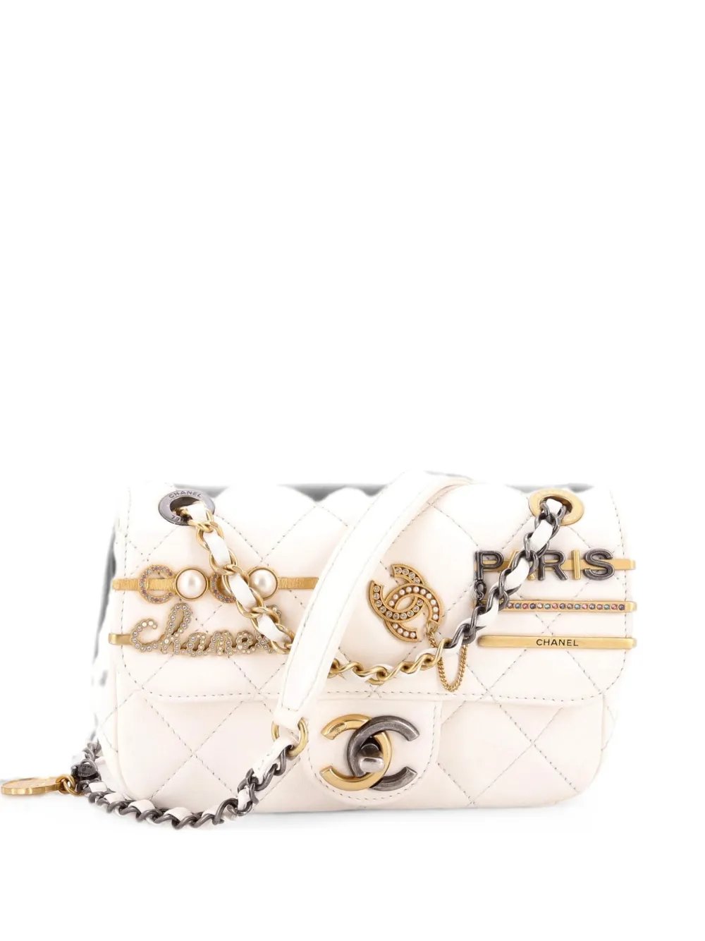 Coco Clips Flap Bag Embellished Quilted Lambskin Mini crossbody bag