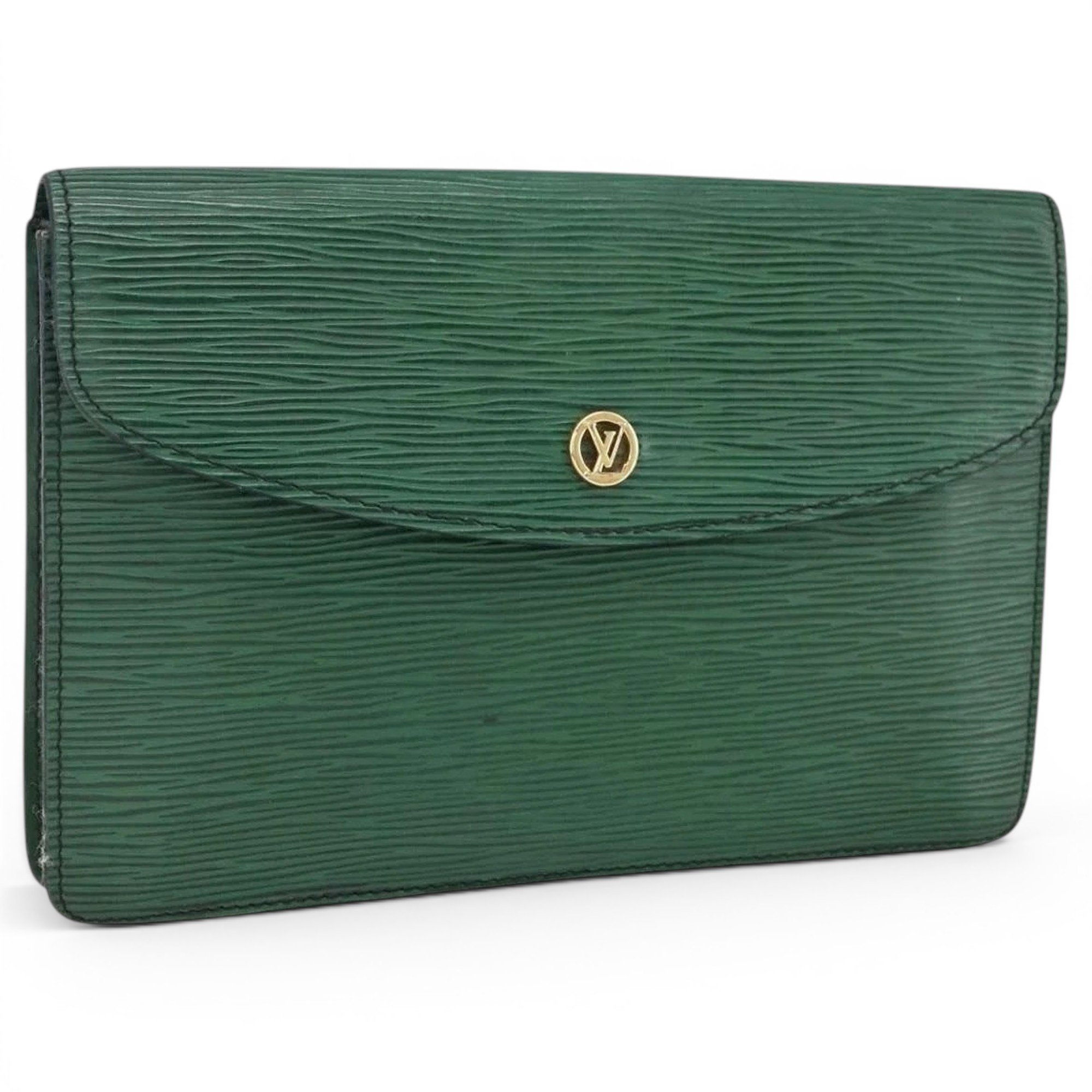 Leather clutch bag