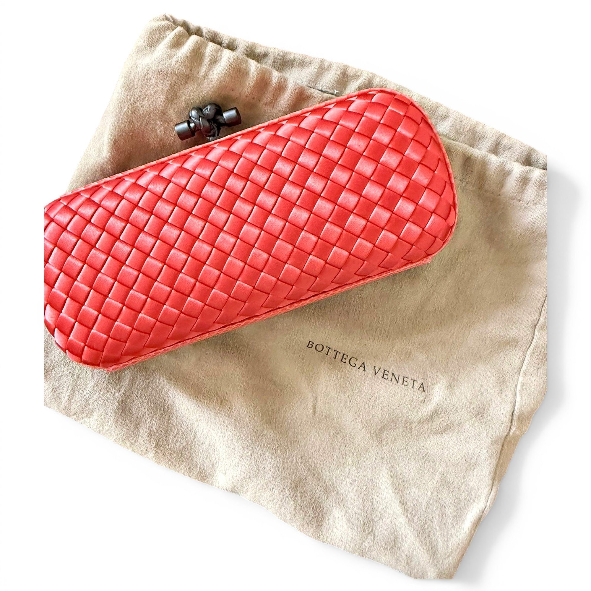 Pochette Knot silk clutch bag
