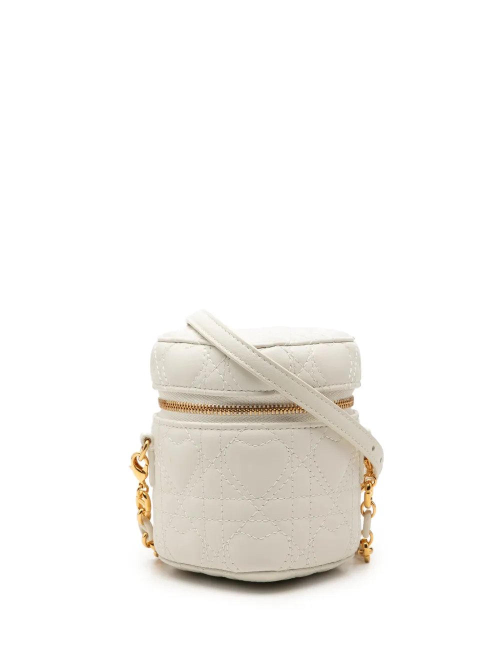 2024 DiorAmour Micro Lambskin Cannage Heart Vanity Case with Chain crossbody bag