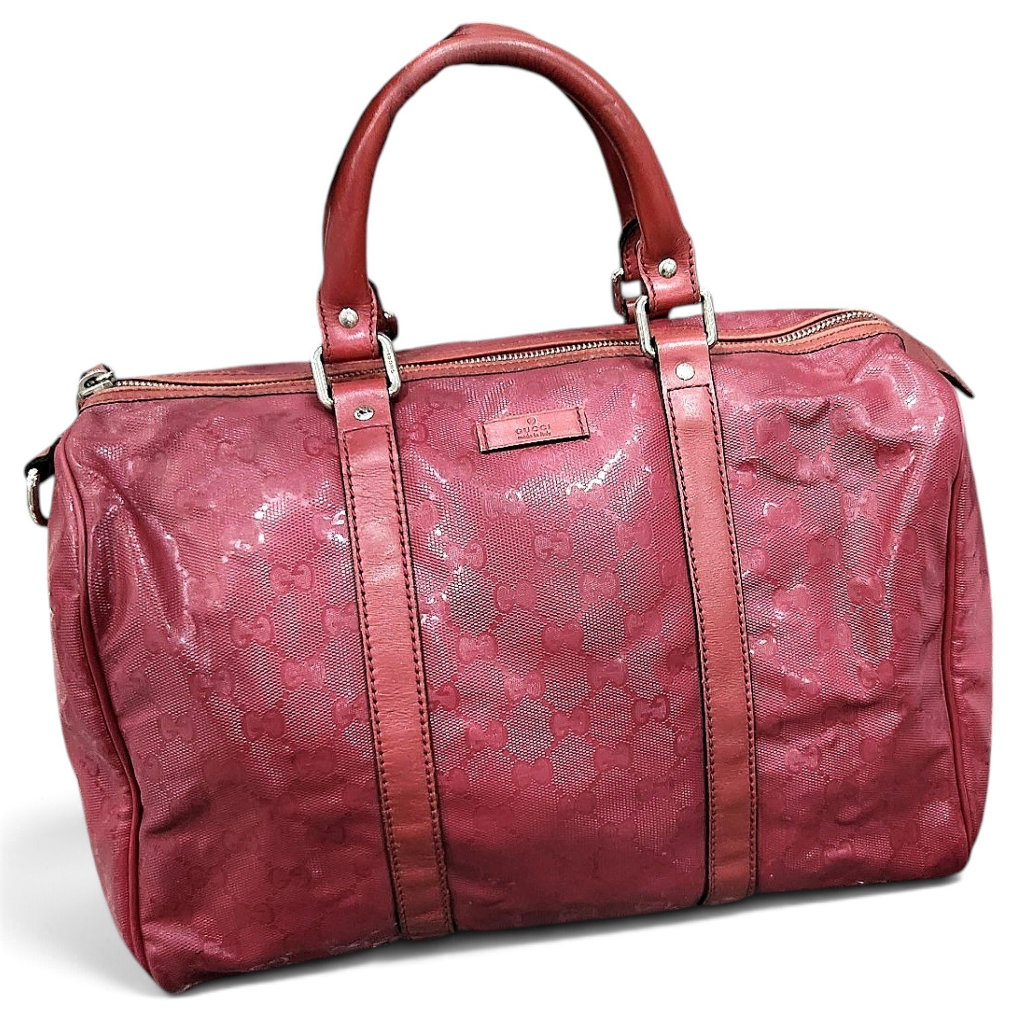 Boston leather bowling bag