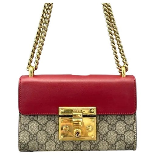 Padlock vinyl crossbody bag