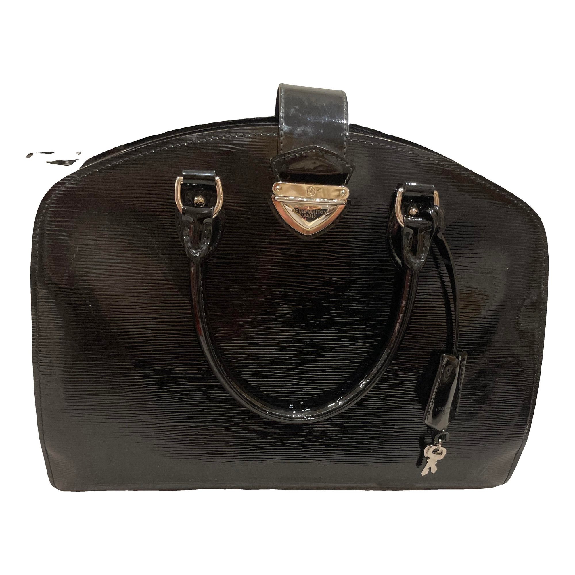 Patent leather handbag