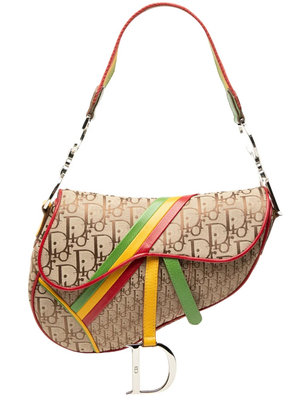 Dior 2004 Diorissimo Canvas Rasta Saddle Bag shoulder bag