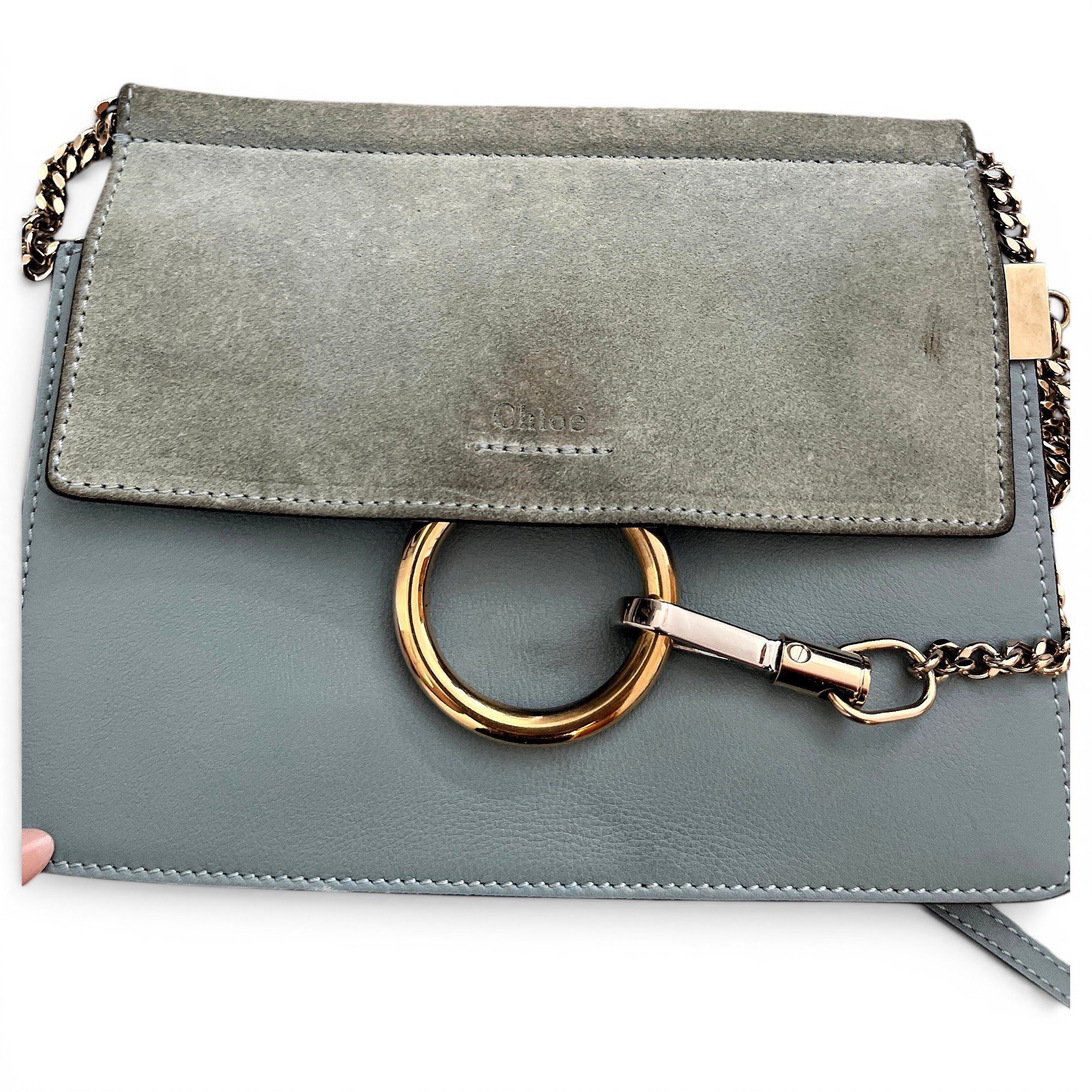 Leather clutch bag