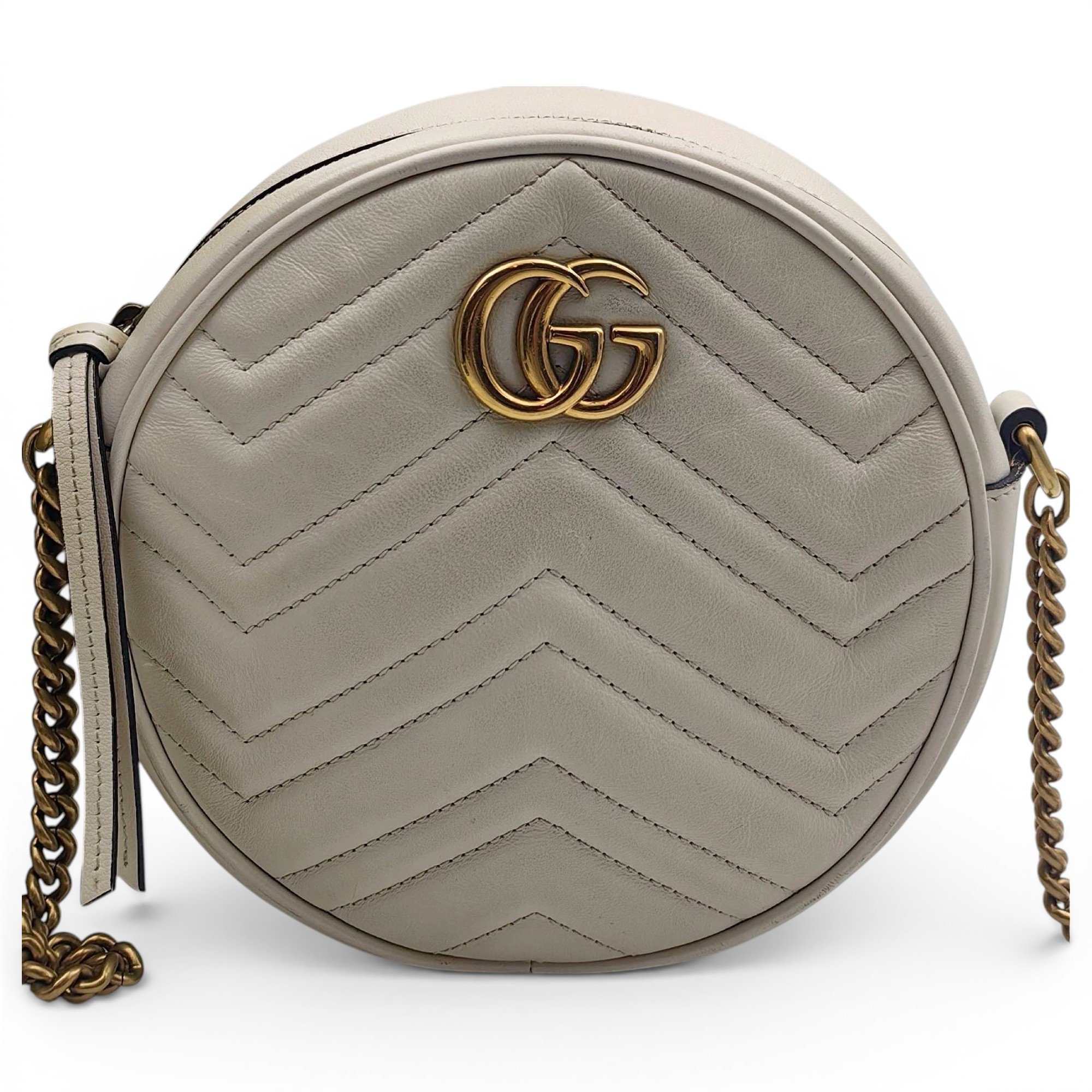 GG Marmont Round leather crossbody bag