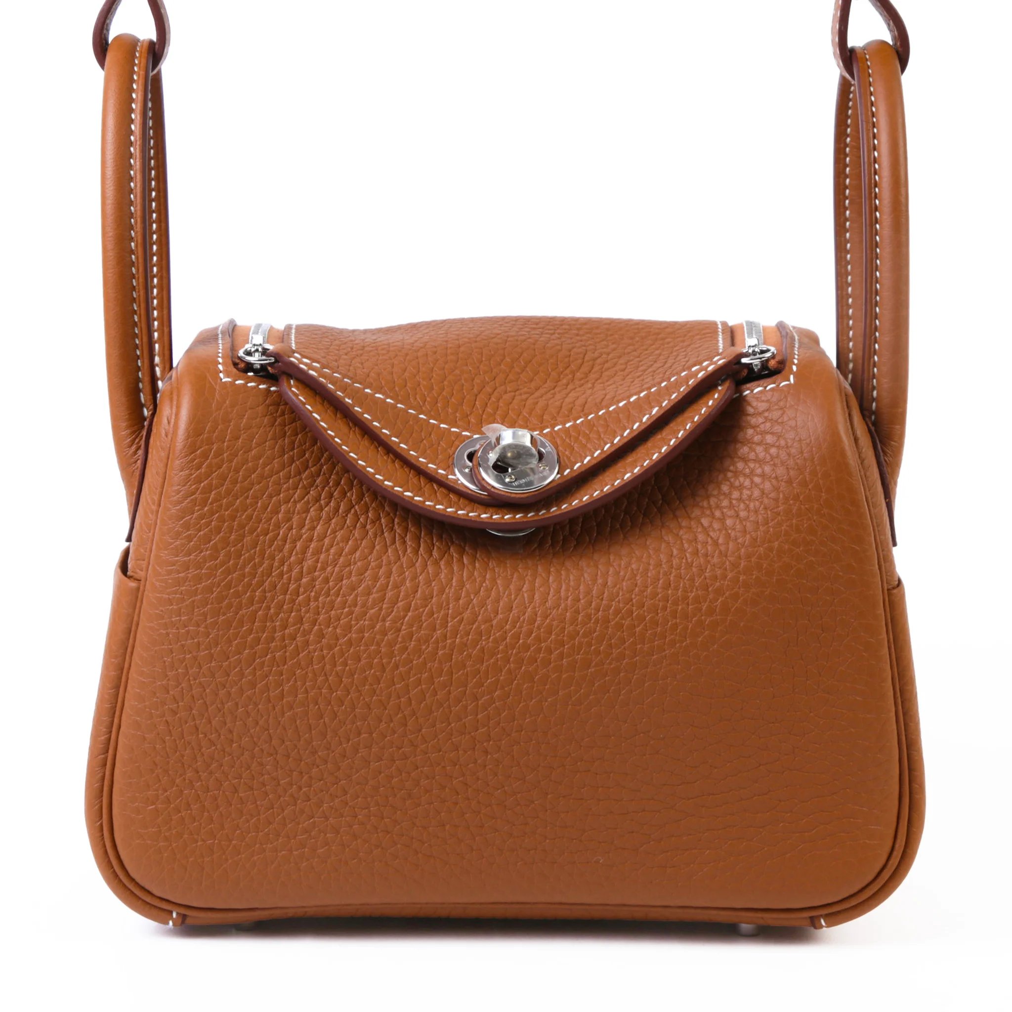 Brand New ( Rank N ) HERMÈS Mini Lindy II Gold (37) Clemence Palladium hardware K (2025)