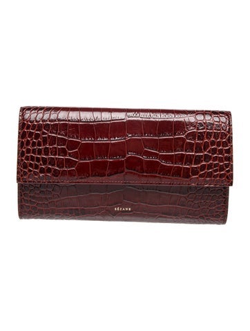Embossed Leather Clutch