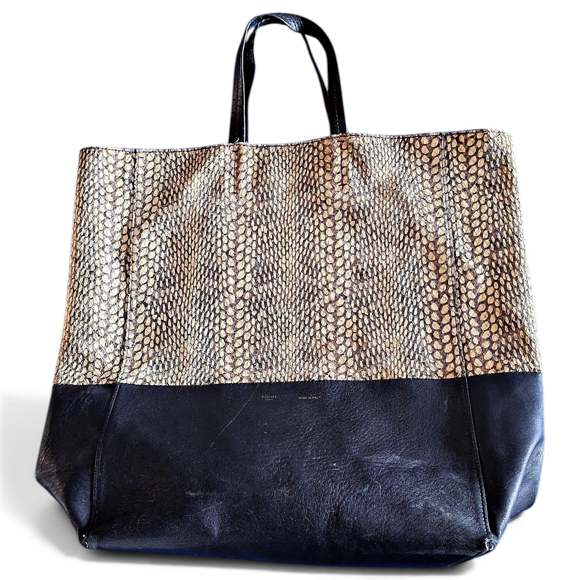 Cabas leather handbag