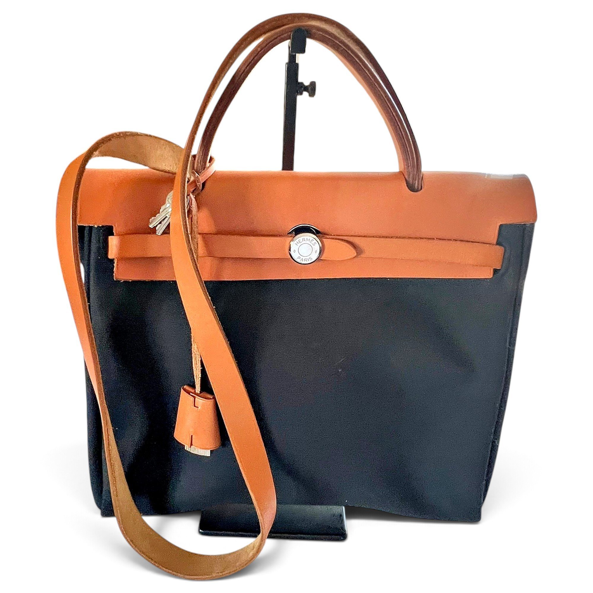 Hermes Herbag Handbag Navy