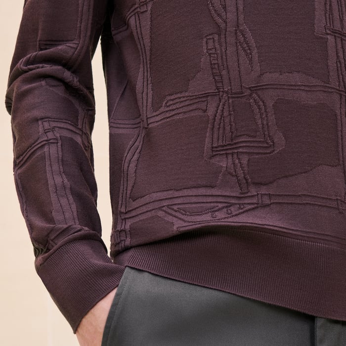 Grenat "Jeu De Points Harnais" Crewneck Sweater