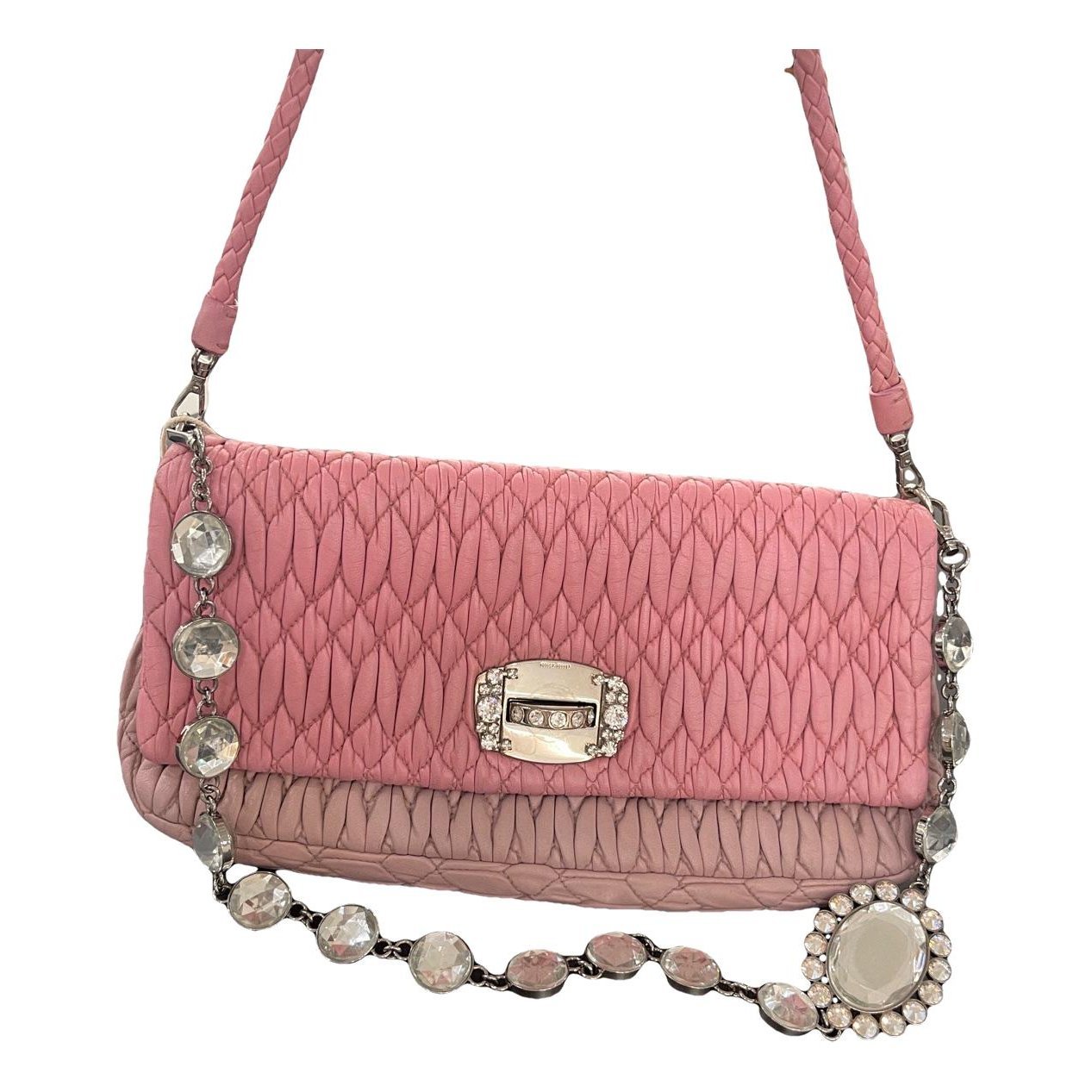 Miu Miu Miu Crystal leather handbag
