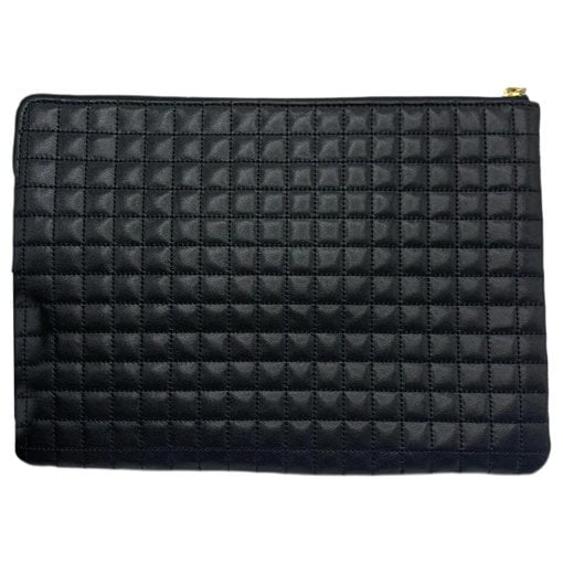 Leather clutch bag