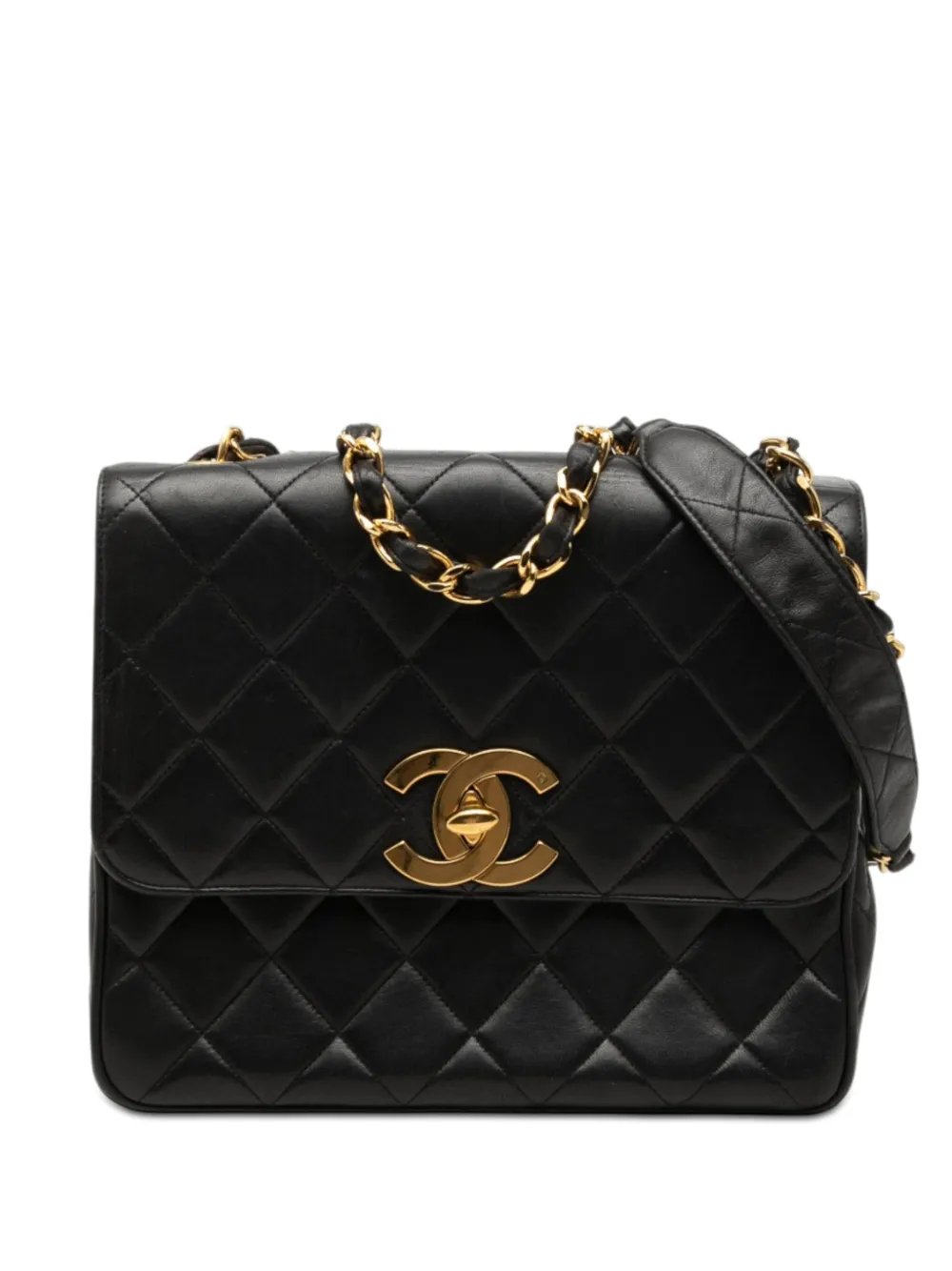 1994-1996 XL CC Quilted Lambskin Square Single Flap crossbody bag