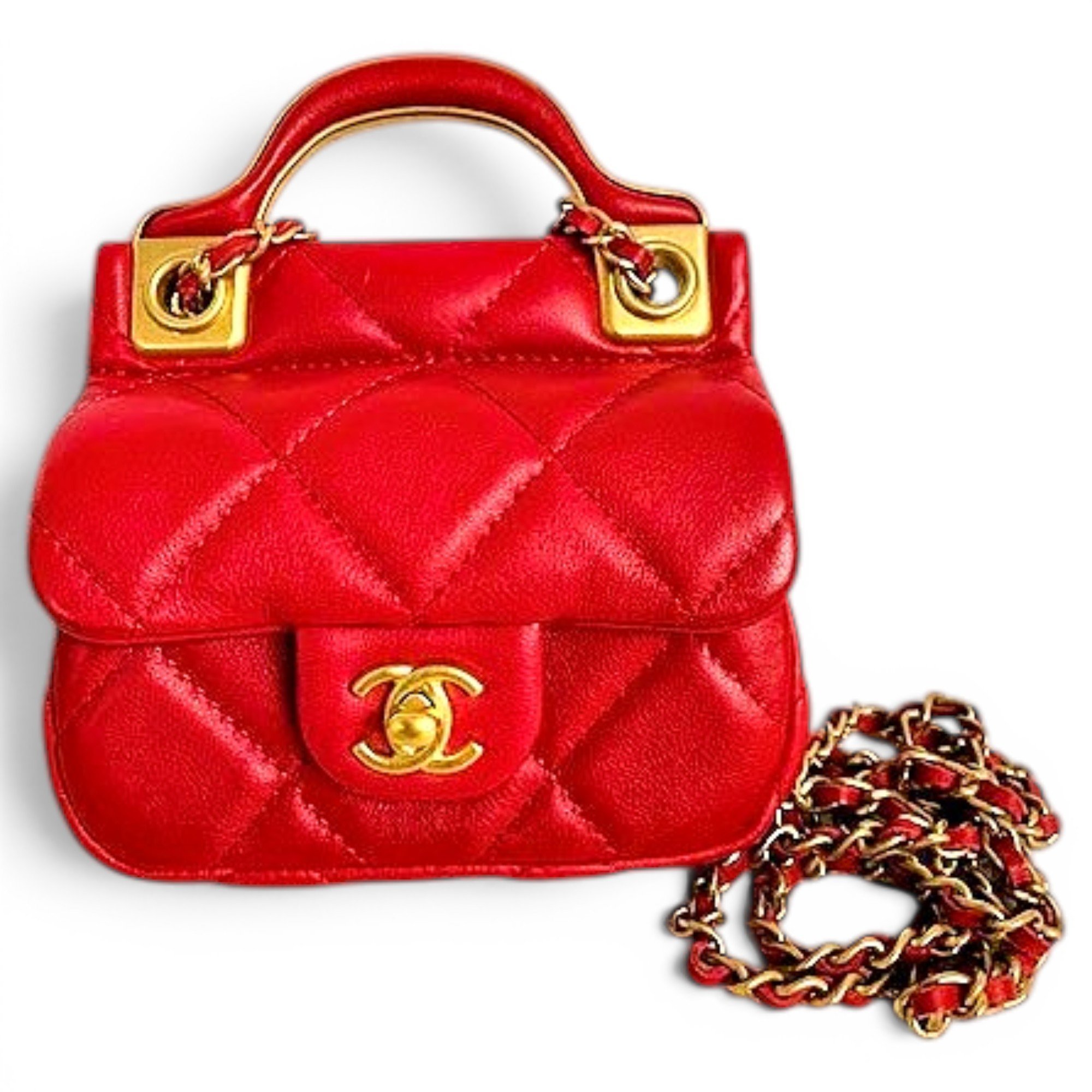 Trendy CC leather mini bag