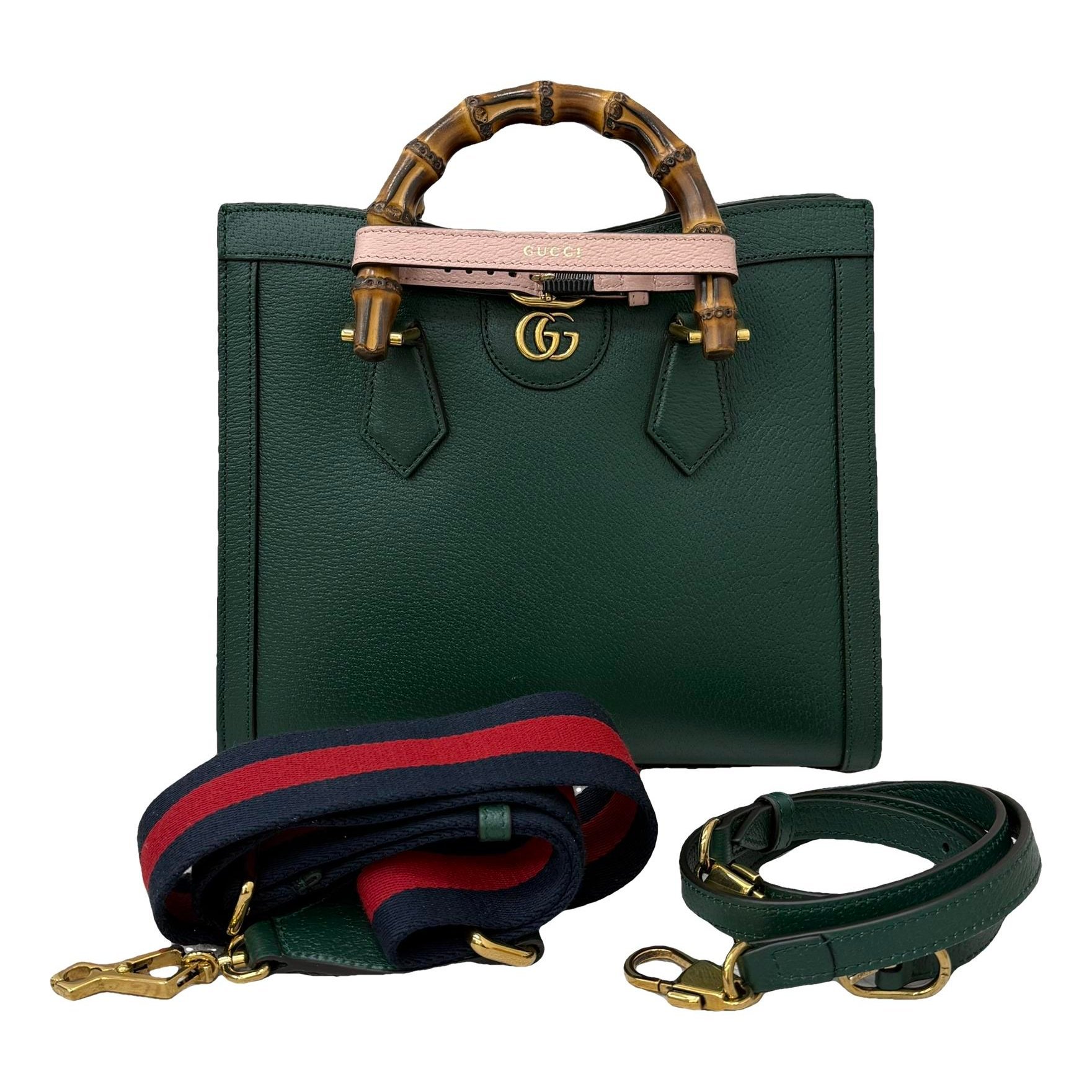 Diana Bamboo leather handbag