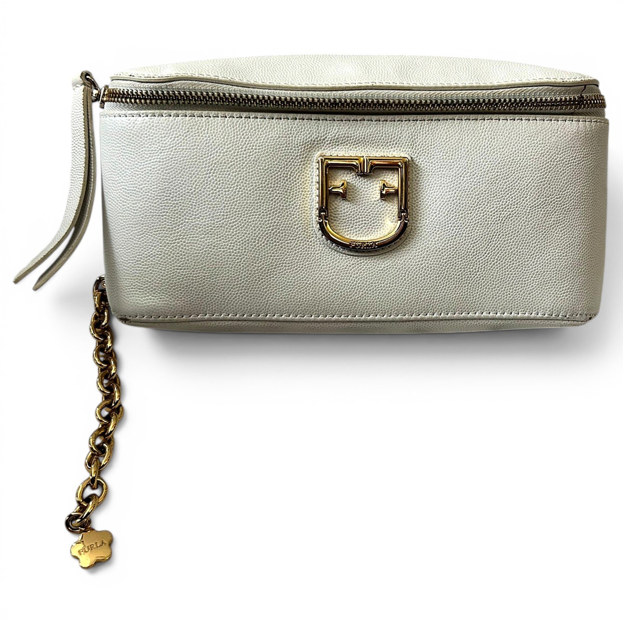 Leather clutch bag