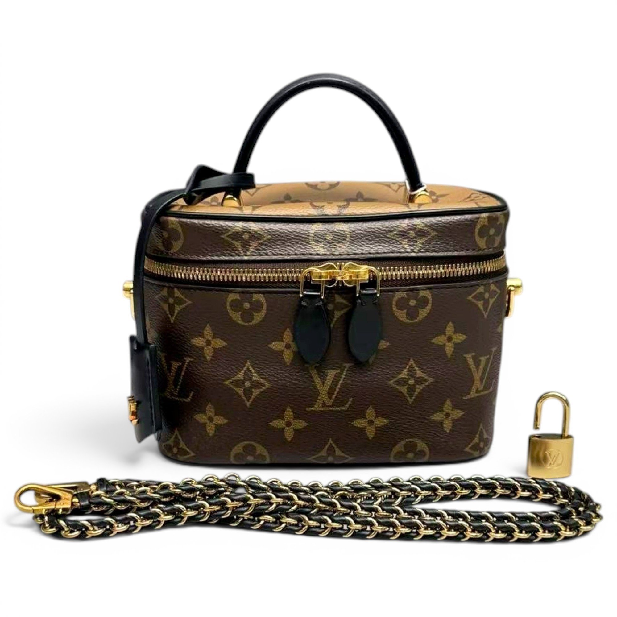 Vanity leather handbag