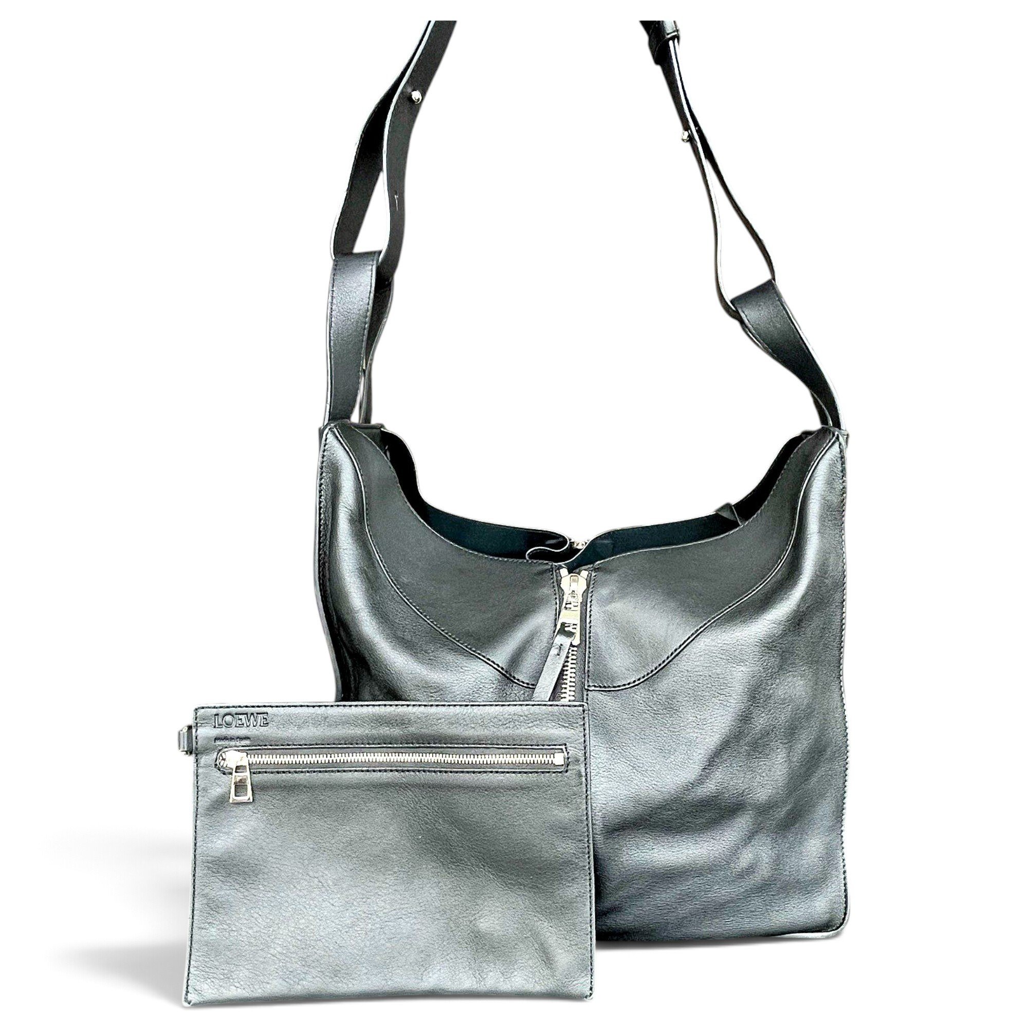 Hammock leather handbag