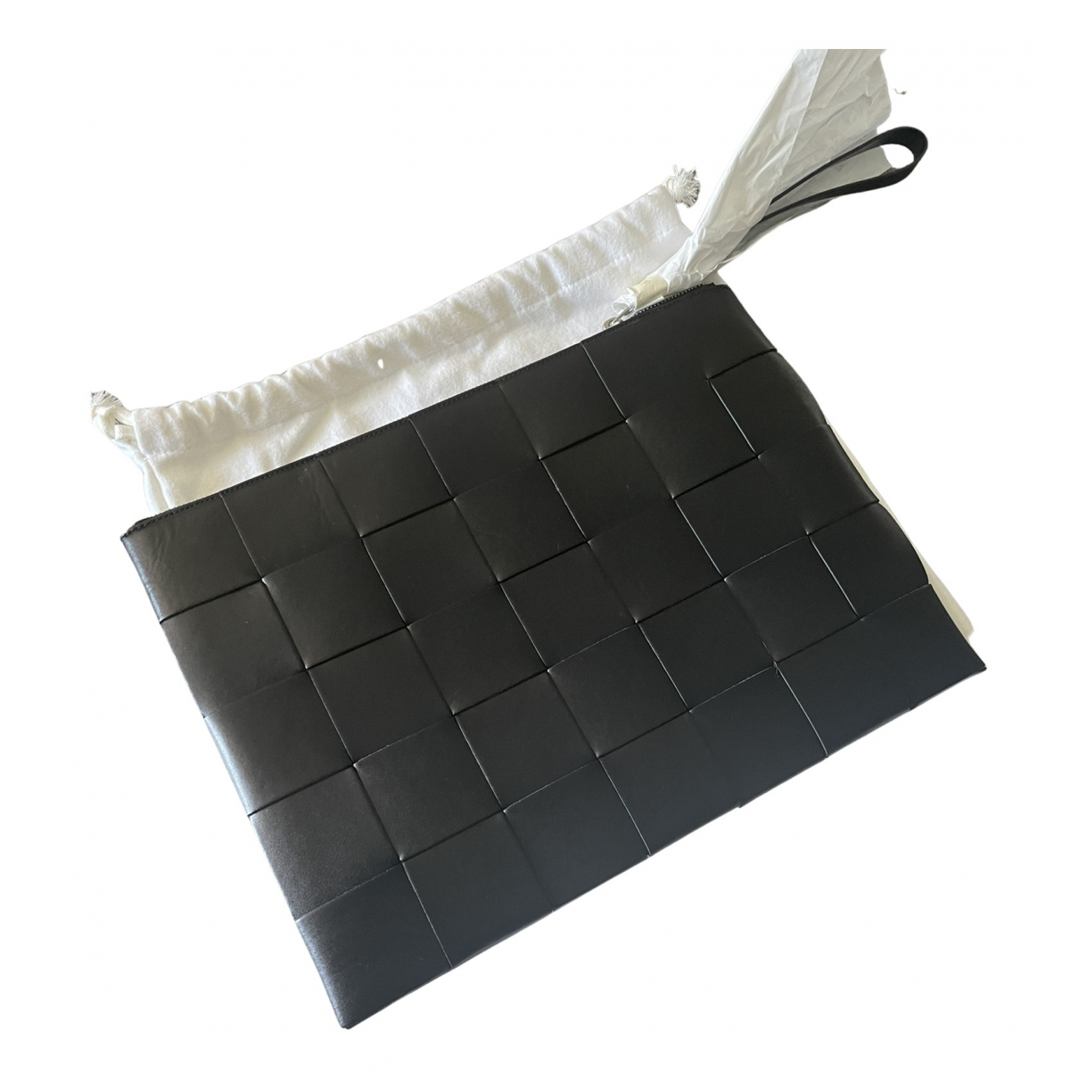 Leather clutch bag