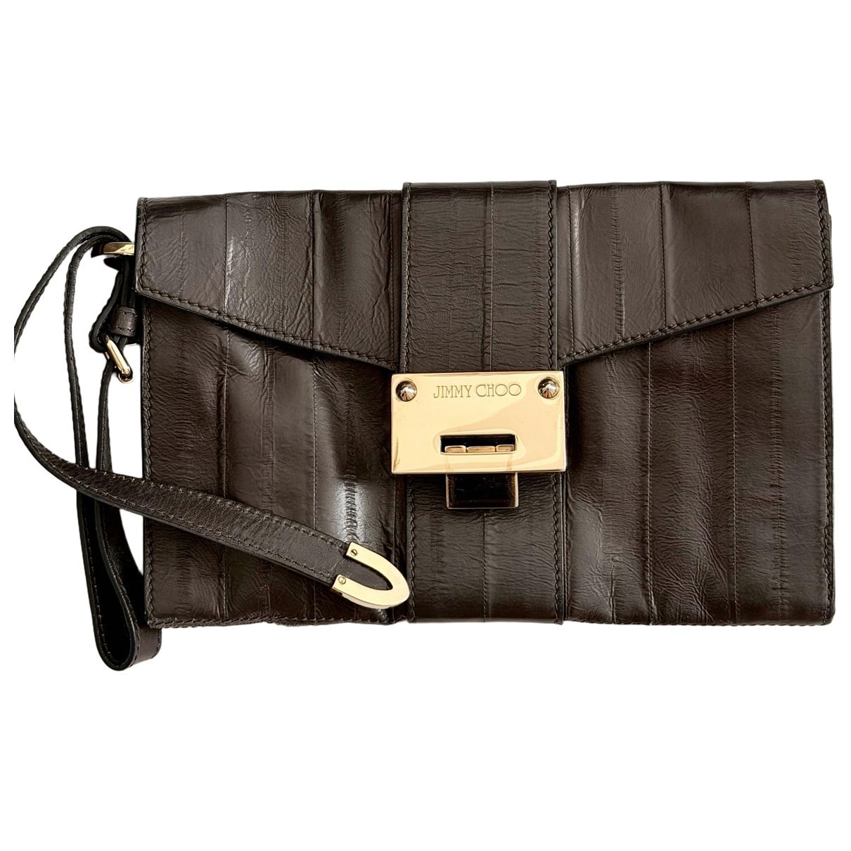 Leather clutch bag
