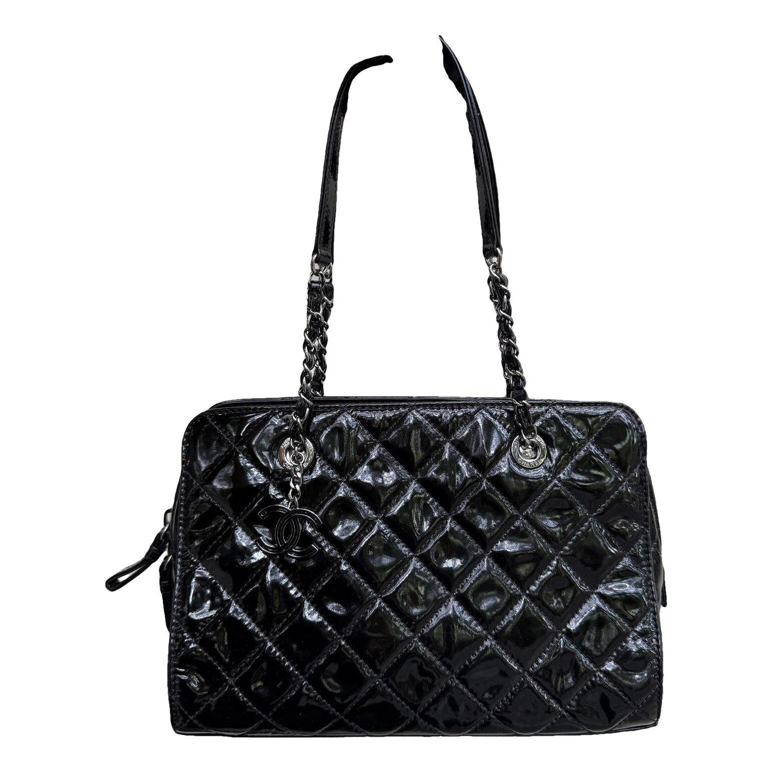 Mademoiselle patent leather handbag