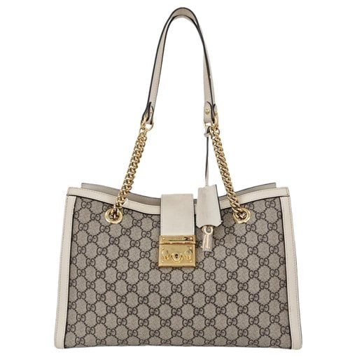 Padlock leather handbag