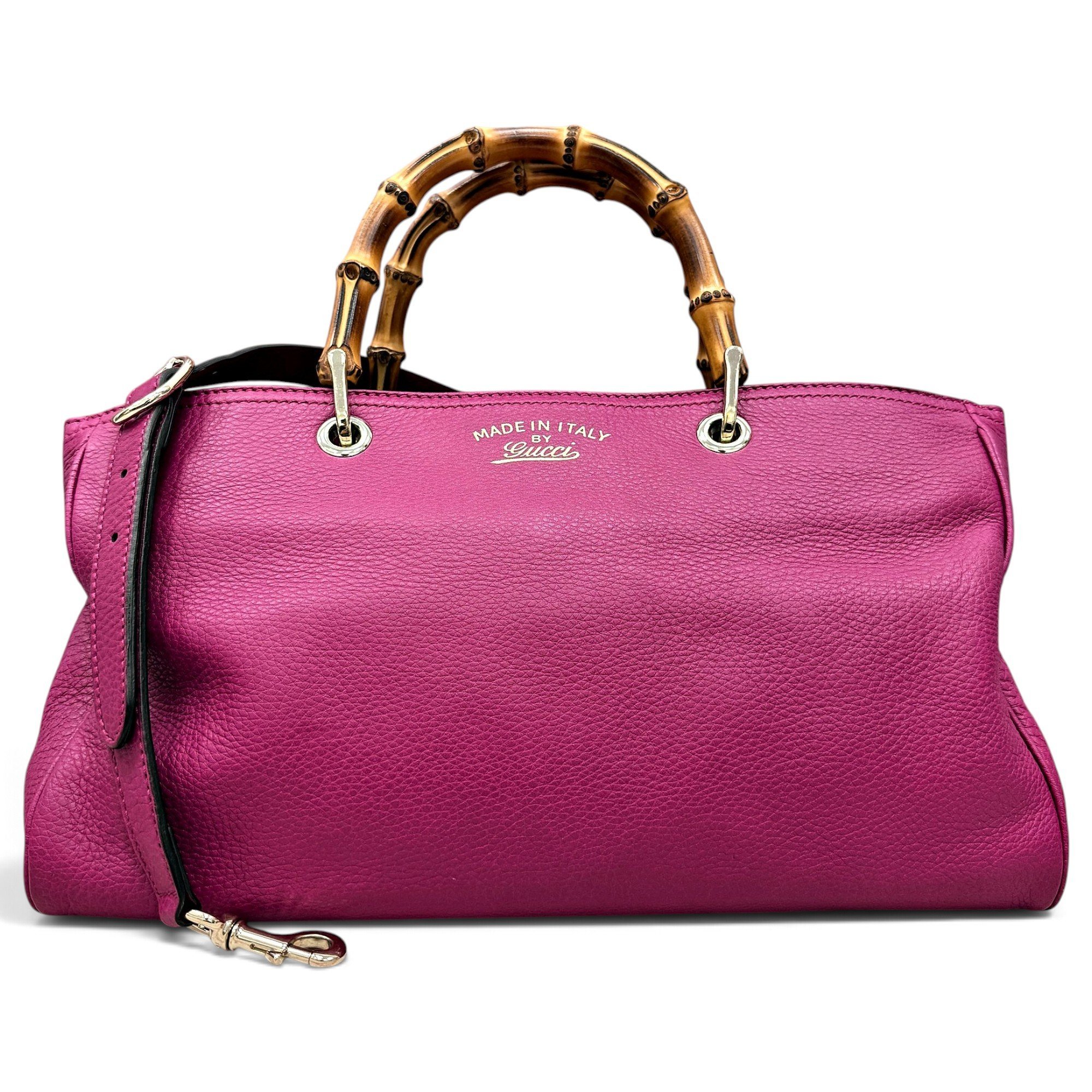 Bamboo Shopper leather handbag