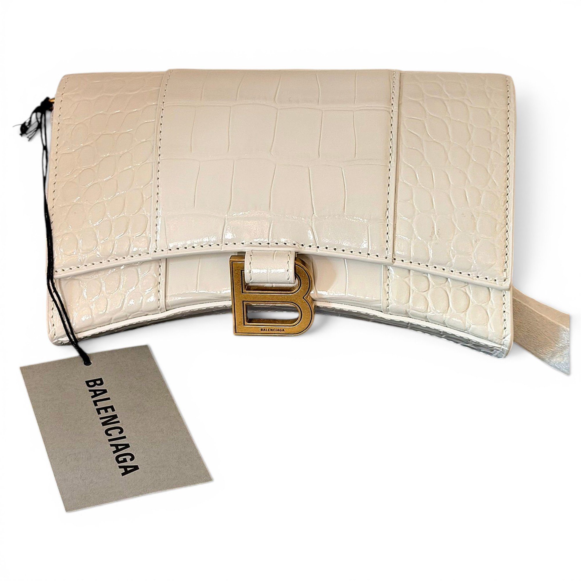 Leather clutch bag