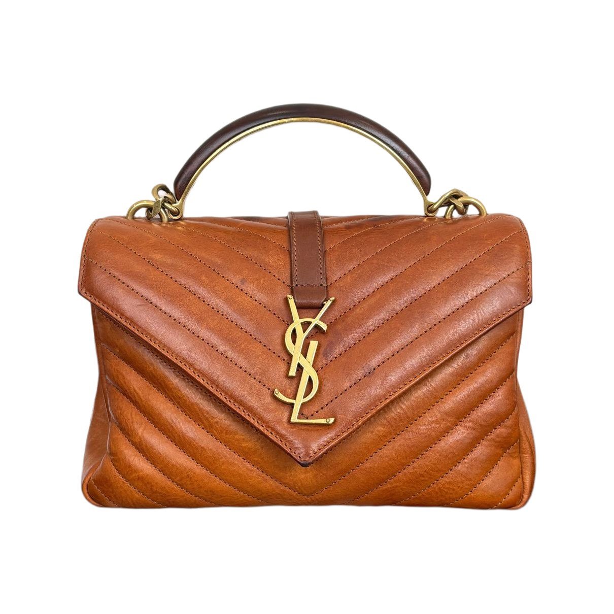 Collége monogramme leather handbag