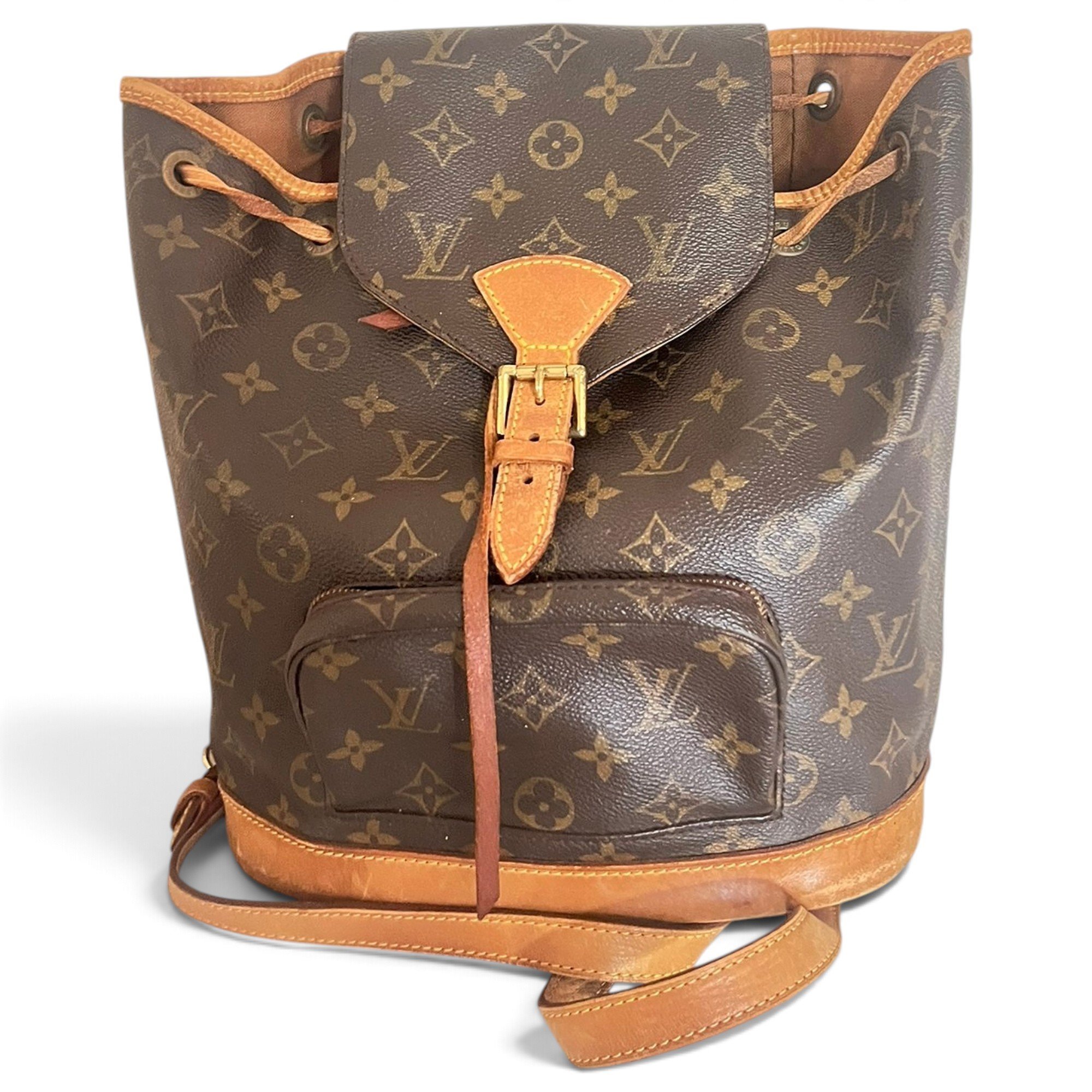 Montsouris Vintage leather backpack