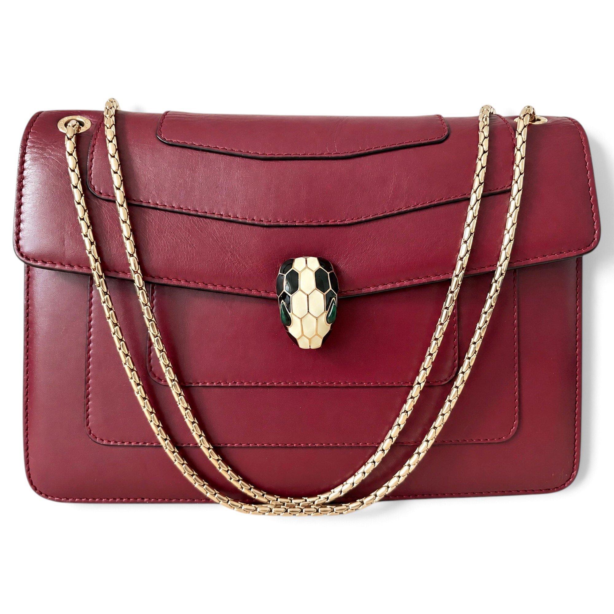 Serpenti leather handbag