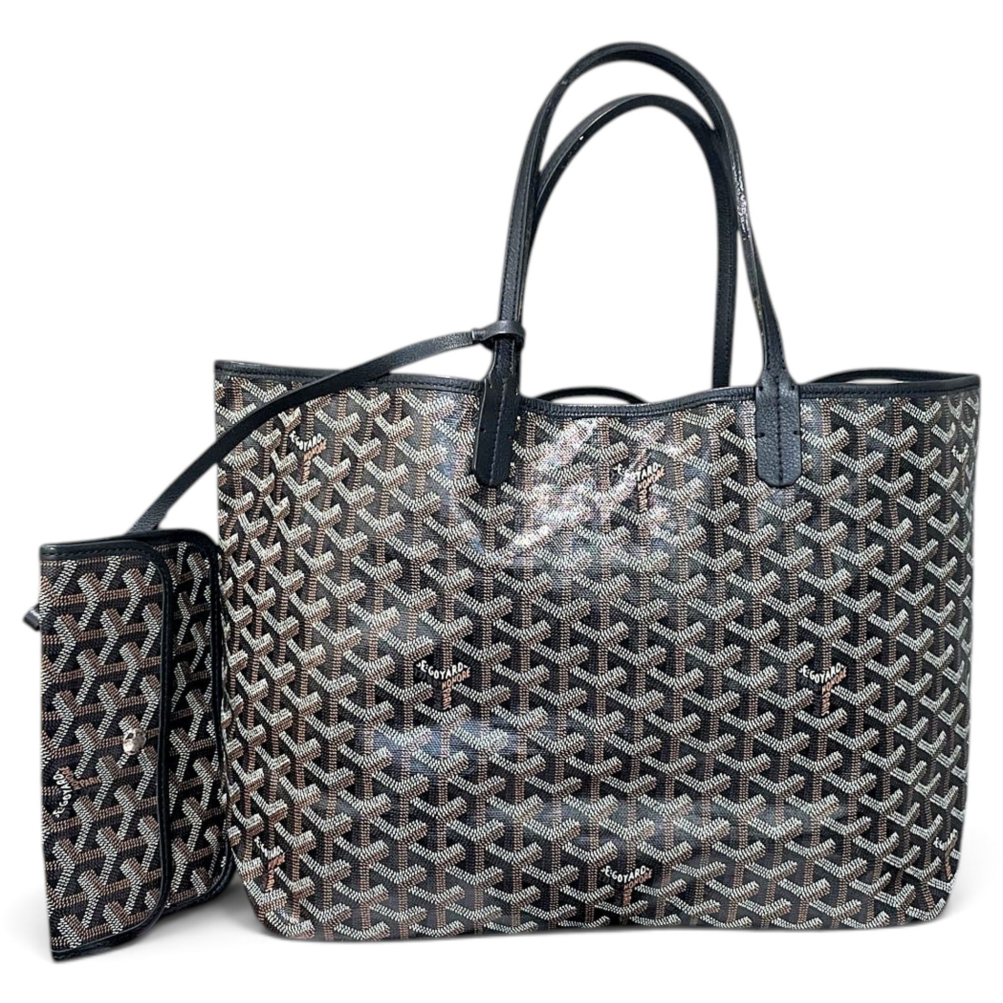 Minaudiere Goyardine leather handbag