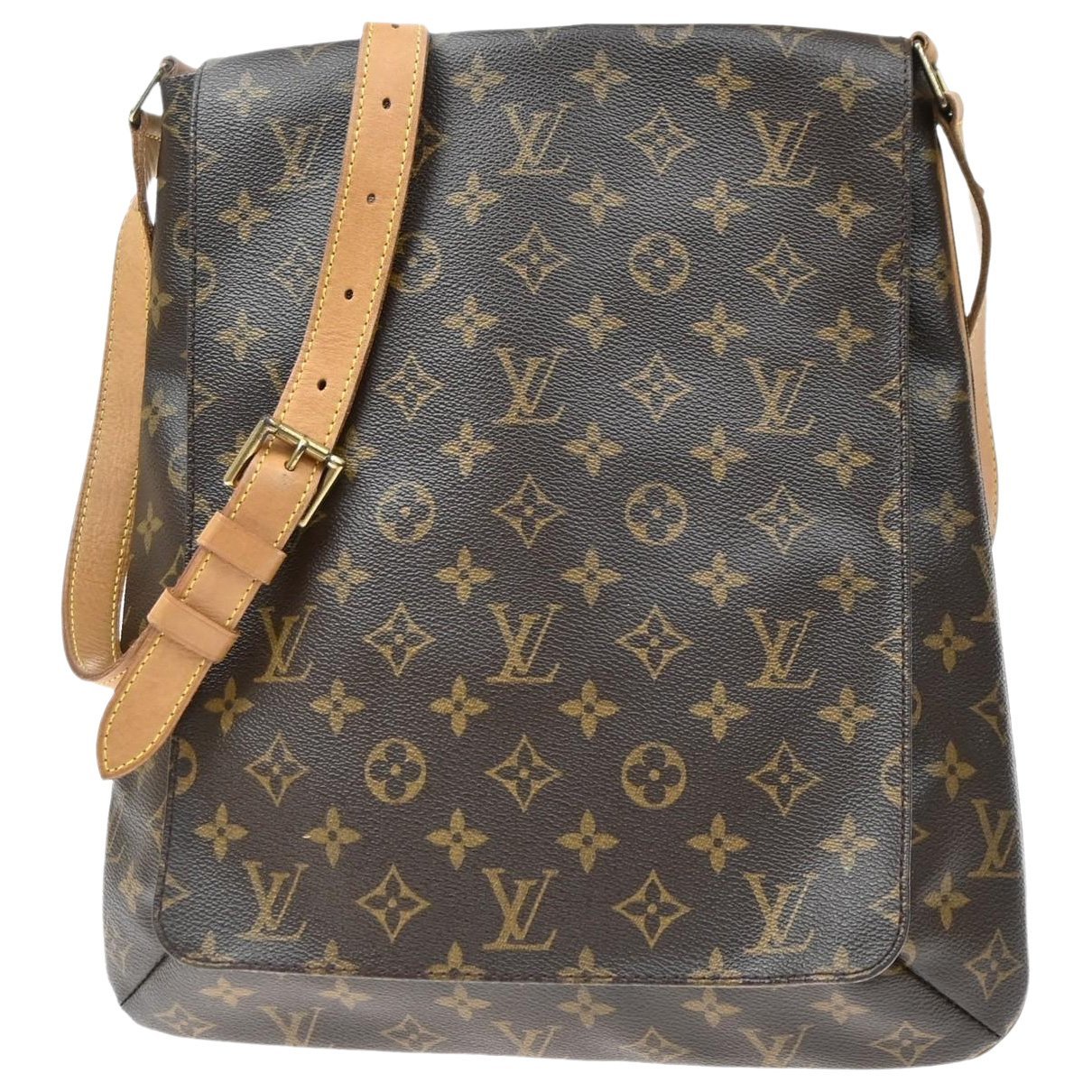 Musette cloth handbag
