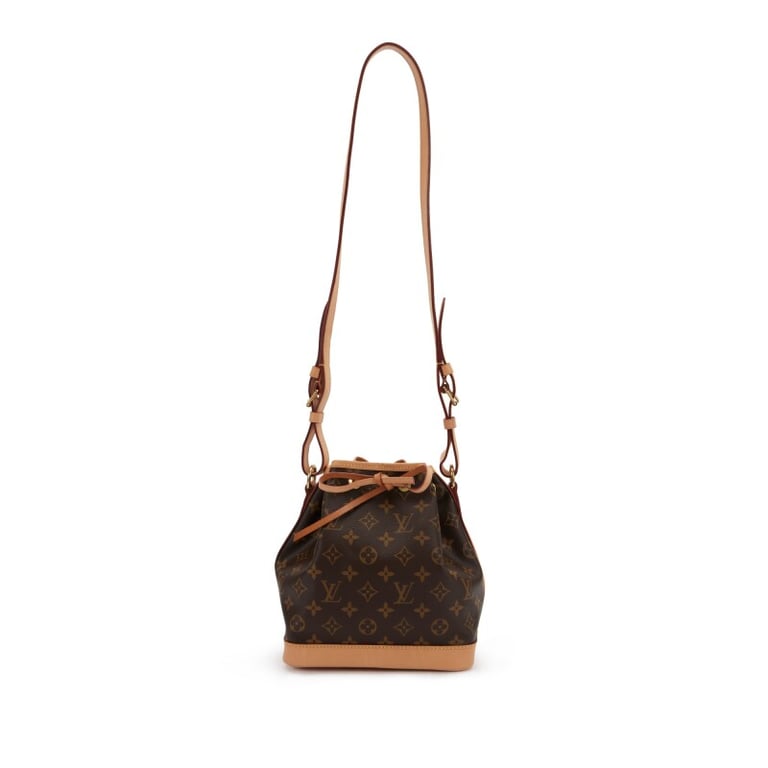 Louis Vuitton Ebene Monogram Coated Canvas Noe BB Gold-Color Hardware, 2020