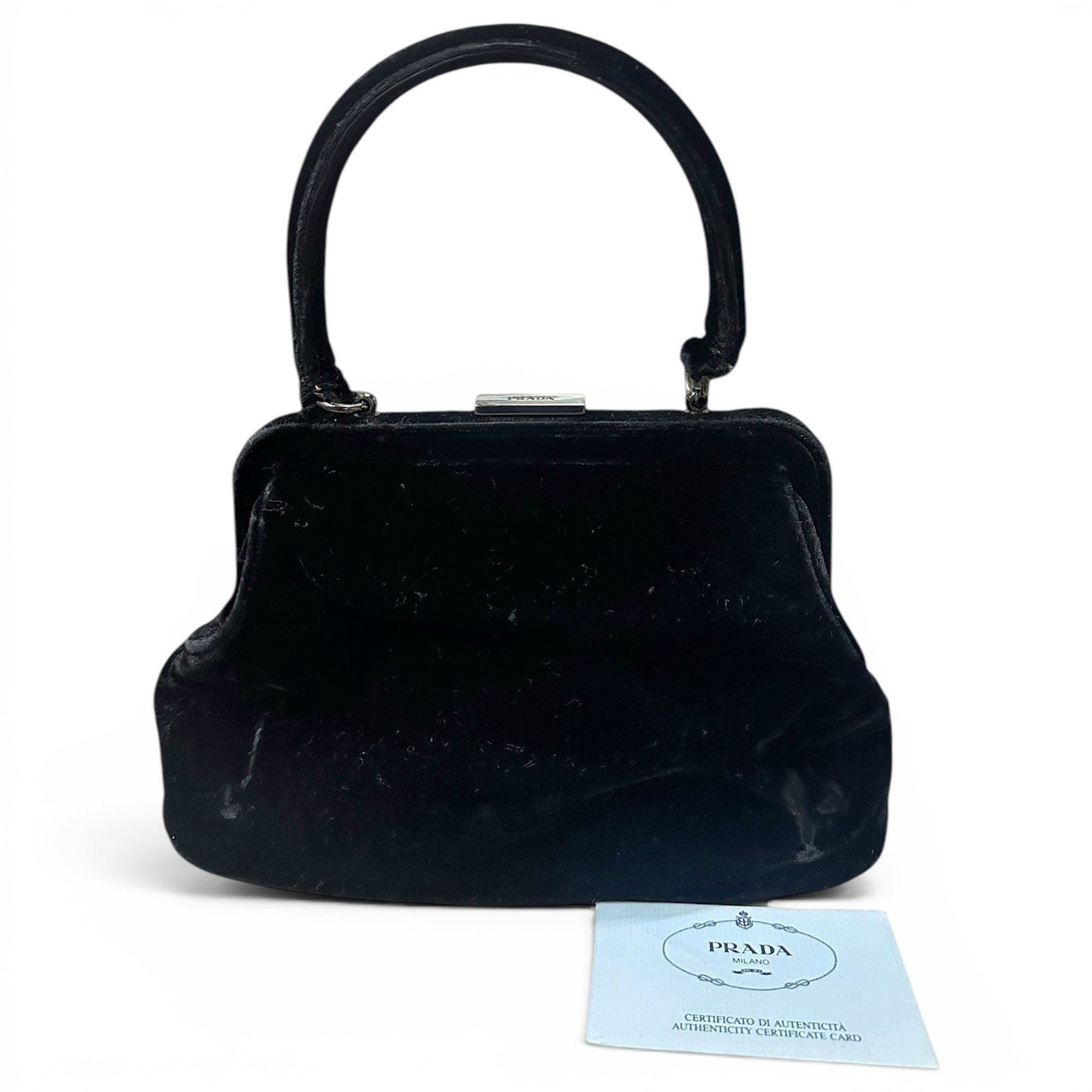 Velvet handbag