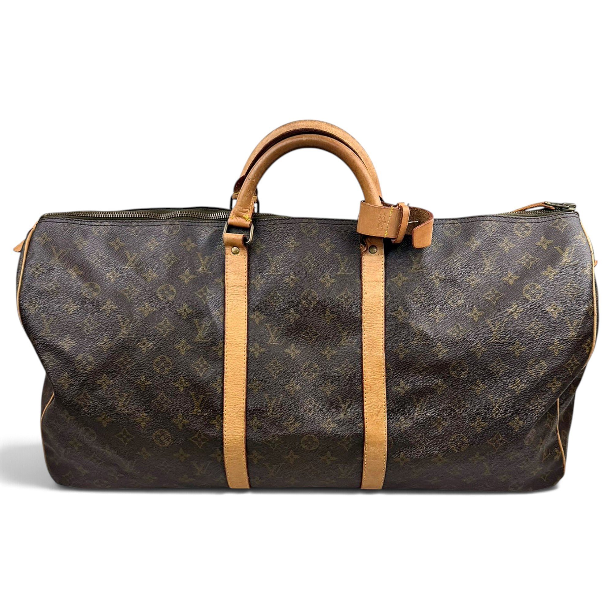 Keepall leather travel bag