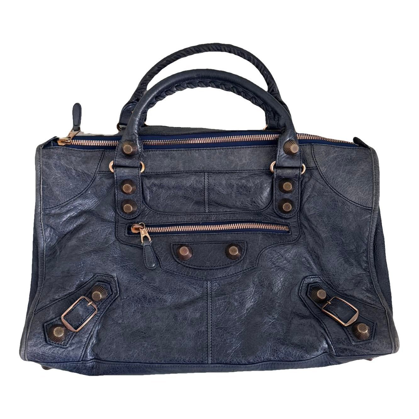 Work leather handbag