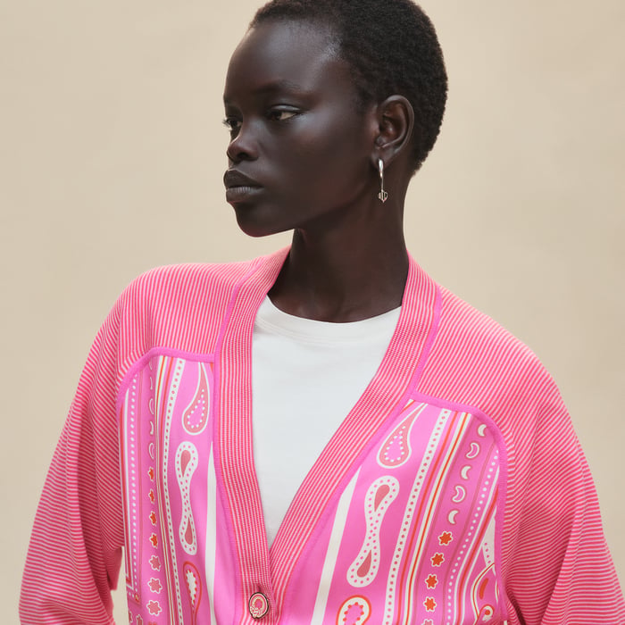 Rose Sakura "Candy Libris" Long-sleeve Twillaine Cardigan
