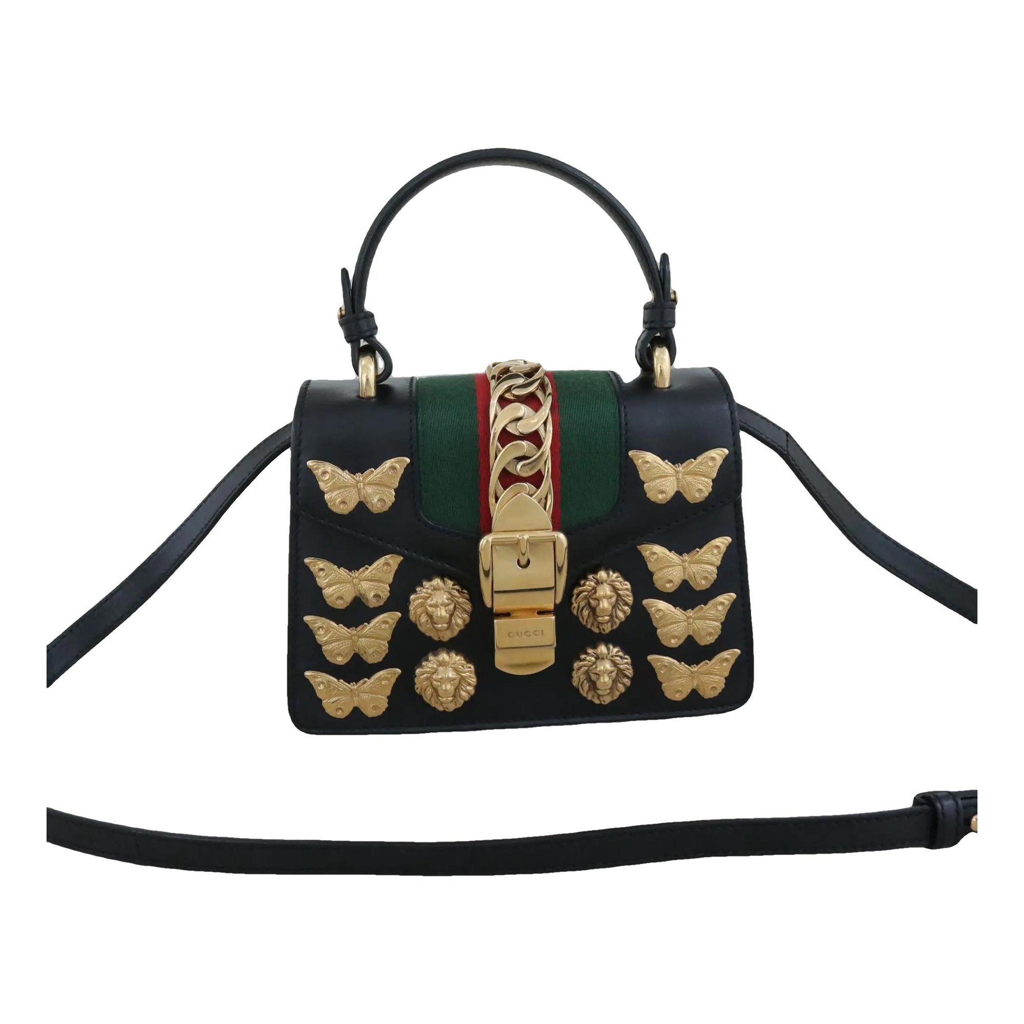 Ophidia Flap Top Handle leather crossbody bag