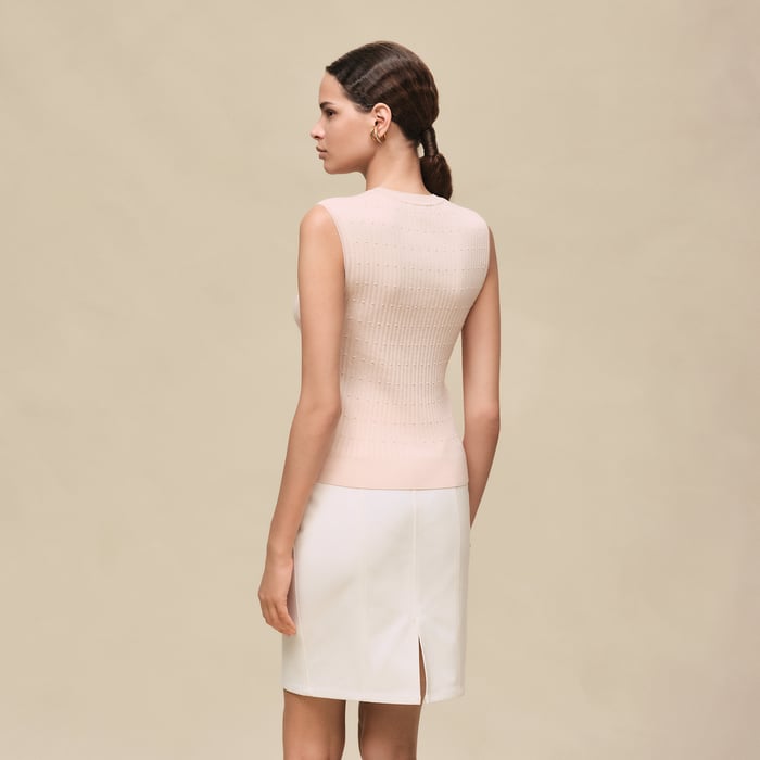 Rose Palomino Sleeveless Sweater